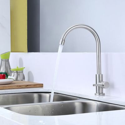Mezclador frío de acero inoxidable del lavabo de los mezcladores 304 de la palanca del cuarto de baño del NSF de ACS CUPC solos solo