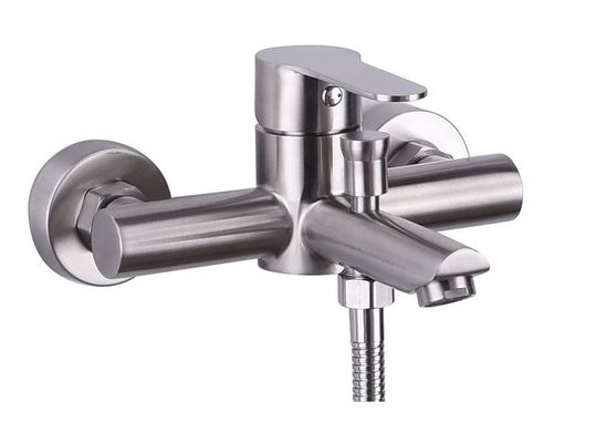 Contemporáneo de plata del grifo del cuarto de baño de Luster Stainless Steel Hot Cold