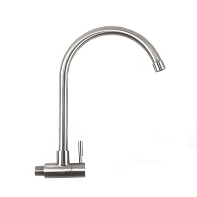 Grifo frío de acero inoxidable de la protección del medio ambiente solo ningún moho montado en la pared