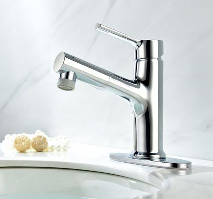 Grifo de acero inoxidable superficial cepillado del lavabo del níquel no fácil al moho para el hotel