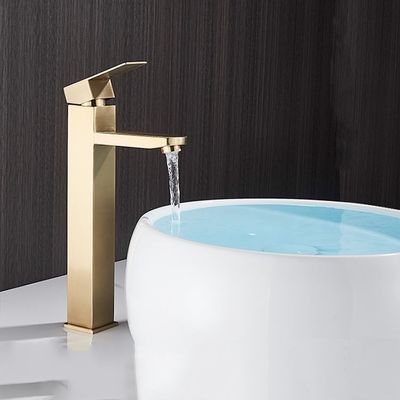 Corrosión anti de acero inoxidable electrochapada del lavabo 304 del cuadrado negro del grifo