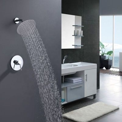 Grifo caliente del grifo y frío montado en la pared sin plomo seguro encubierto de acero inoxidable
